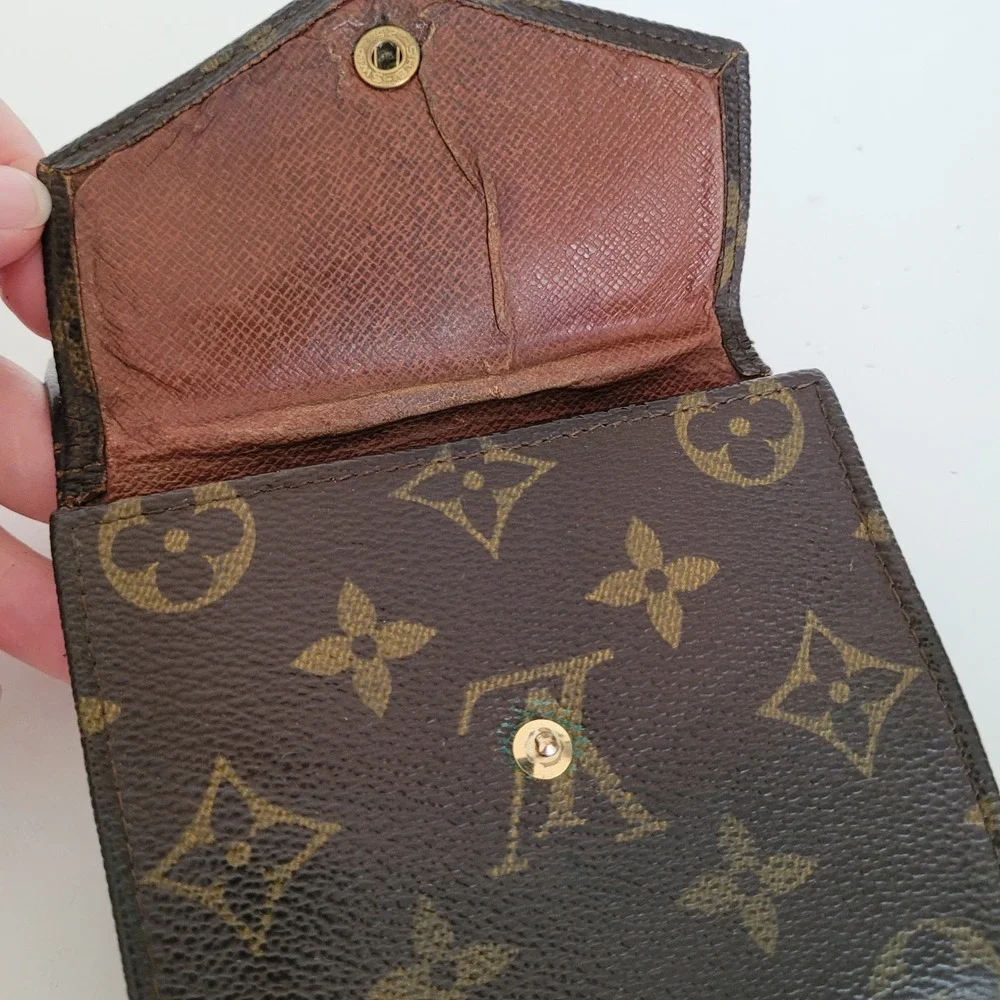 Louis Vuitton Monogram Canvas Elise Trifold Wallet Brown Compact Wallet